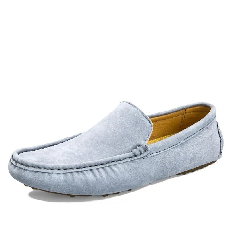 Loafers for men with breathable lining and slip-resistant soles for comfort-High Quality Luxury Fashion Soft Genuine Leather Men's Moccasins Loafers