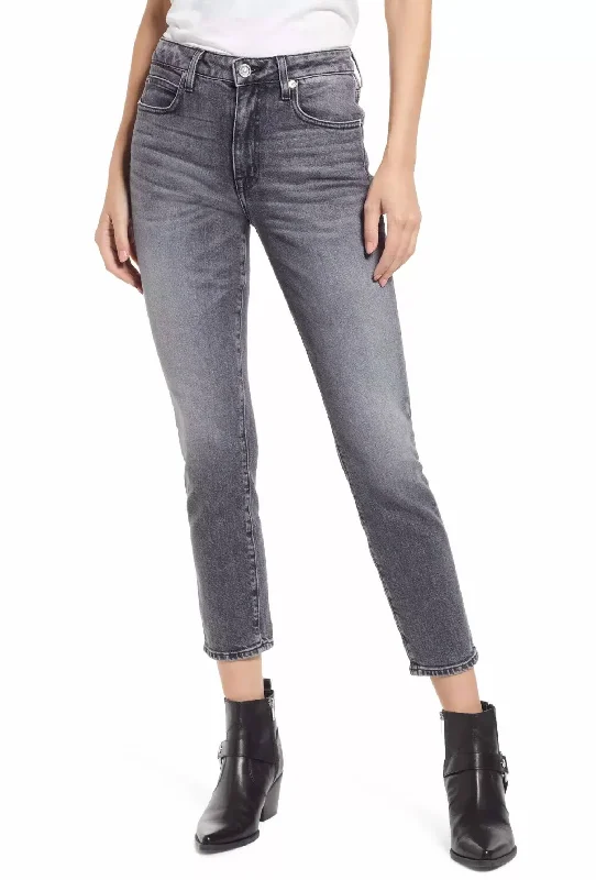 Stretch skinny tight trousers for women with full-length design and modern flair -Lou Lou Slim Straight Jean In River Moon