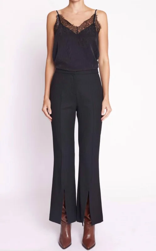 Vintage-inspired tight trousers for men with high waist and timeless look -Pascal Pants In Black