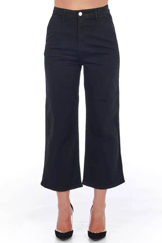 Tight trousers for women with belt loops and classic design for versatile look -Frankie Morello  Cotton Jeans & Women's Pant