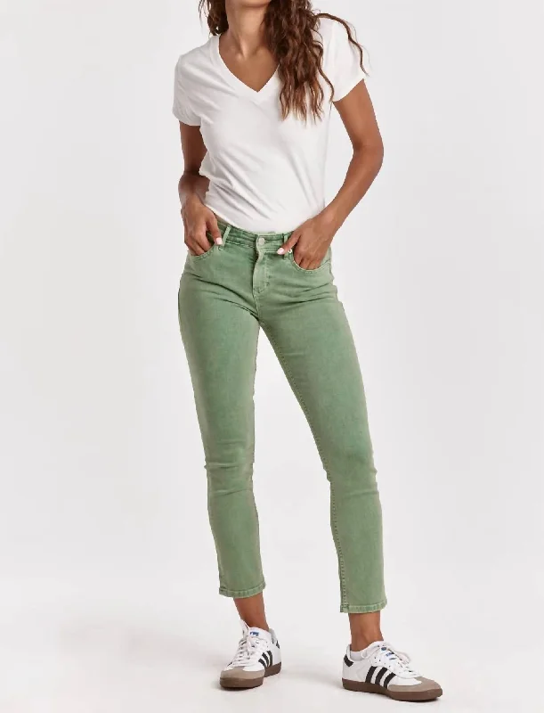 Elegant tight trousers for women with sleek design and tailored for a perfect fit -Blaire Straight Jean In Nephrite