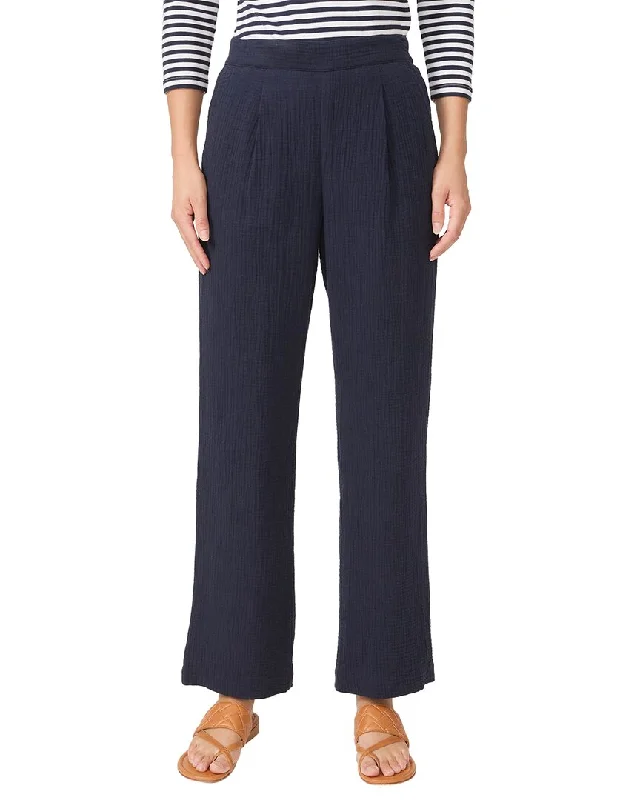 Stretchy knit tight trousers for women with soft fabric and relaxed fit -J.McLaughlin Solid Abbott Pant