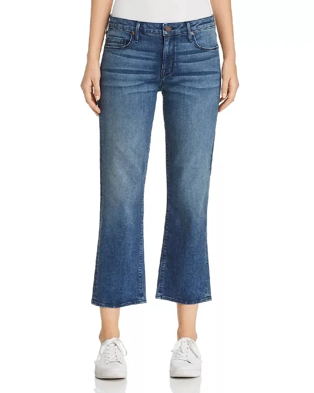 Tapered tight trousers for women with ankle-length fit and minimalist style -Split-Back Jeans In Ventura