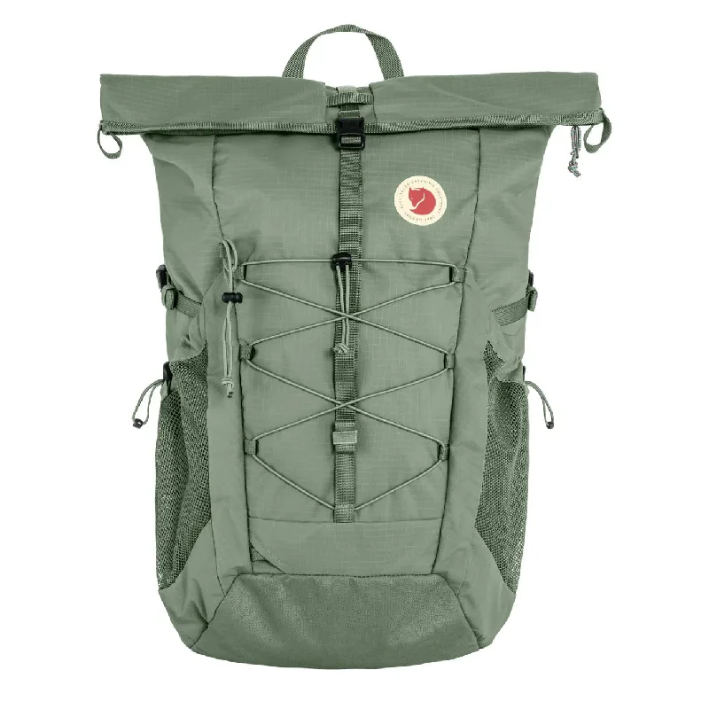 Stylish floral backpack for women’s summer style -Fjallraven Abisko Hike Foldsack Patina Green