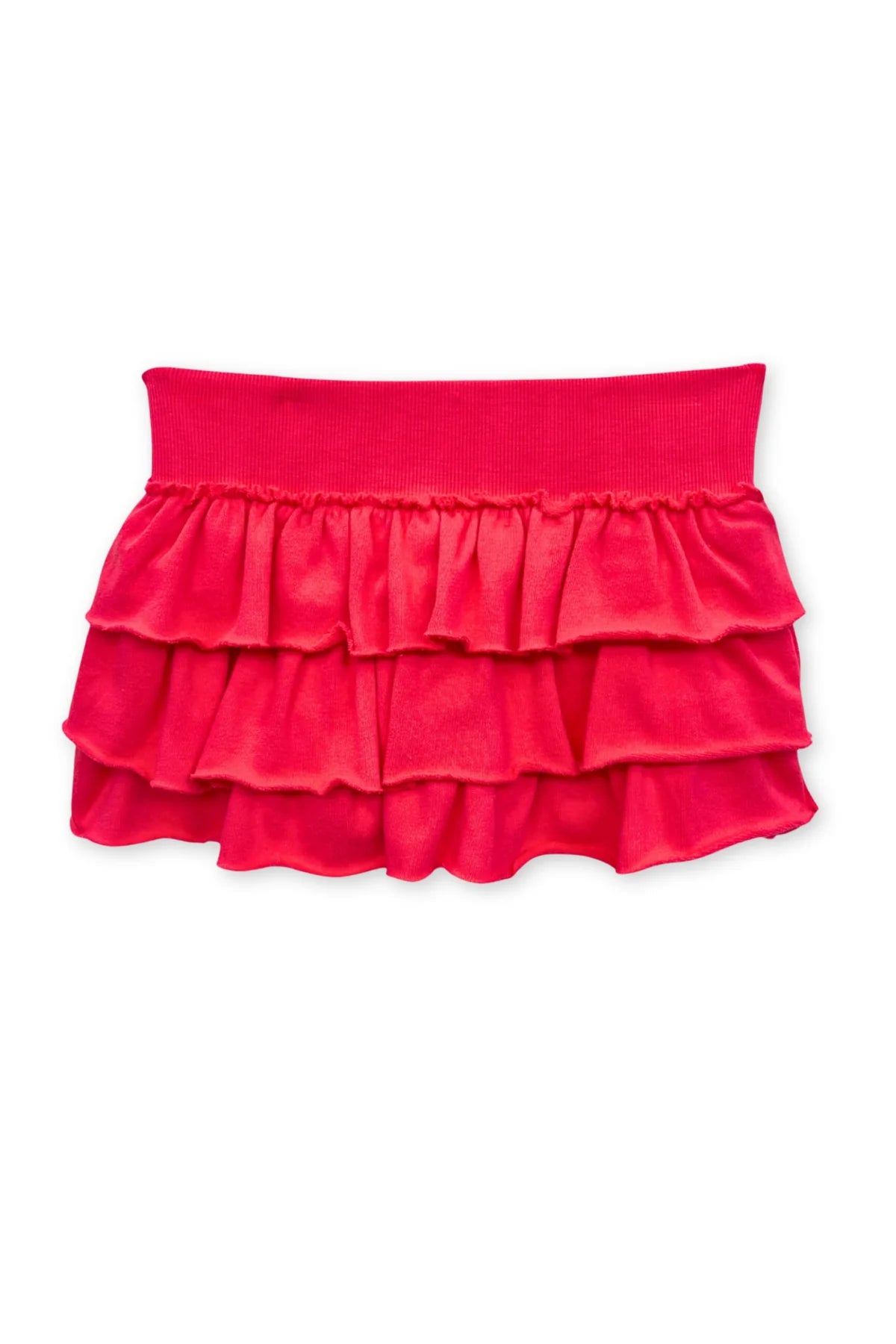 Satin Dresses for Shiny Look -Cherry Slush Shane Ruffle Skort