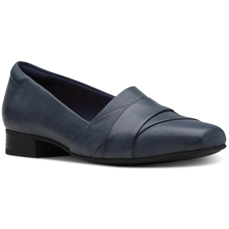 Stylish loafers for men with polished leather and sleek silhouette-Clarks Womens Tilmont Clara Leather Block Heel Loafers