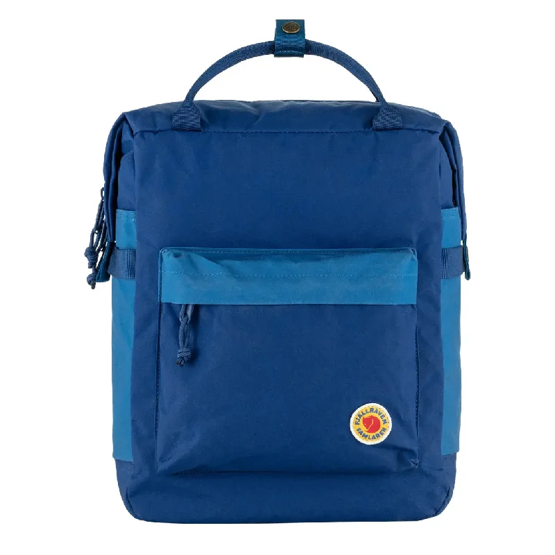 Large hiking backpack with external frame support -Fjallraven x Samlaren Haulpack 1E Deep Blue / Lake Blue