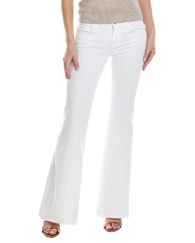 Denim tight trousers for women with skinny fit and timeless blue wash -7 For All Mankind Brilliant White Low-Rise Flare Jean