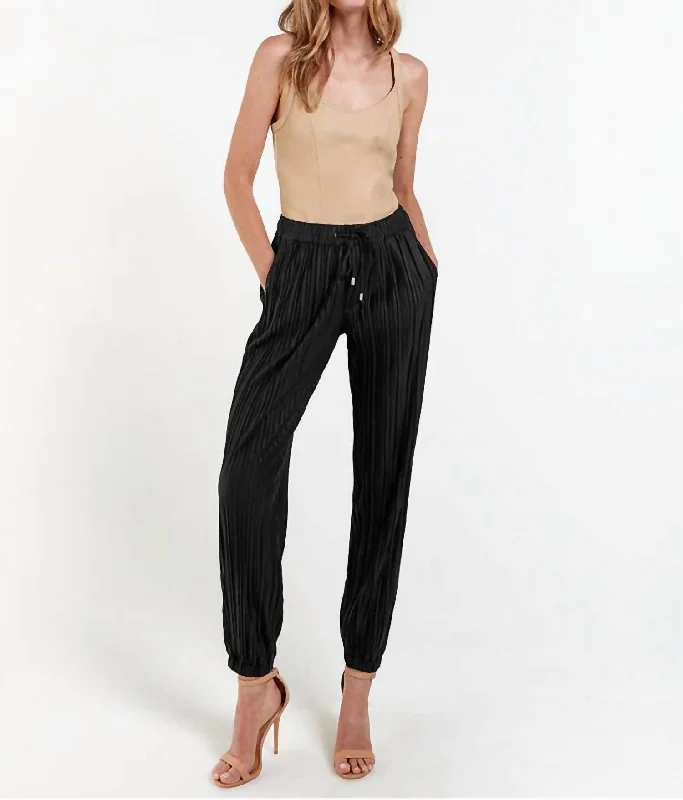 Tight trousers for women with leather accents and modern, bold design -Sammie Jogger In Back