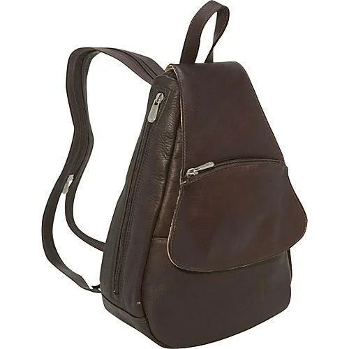 Eco-conscious backpack with sustainable fabric choices -Piel Flap-Over Sling