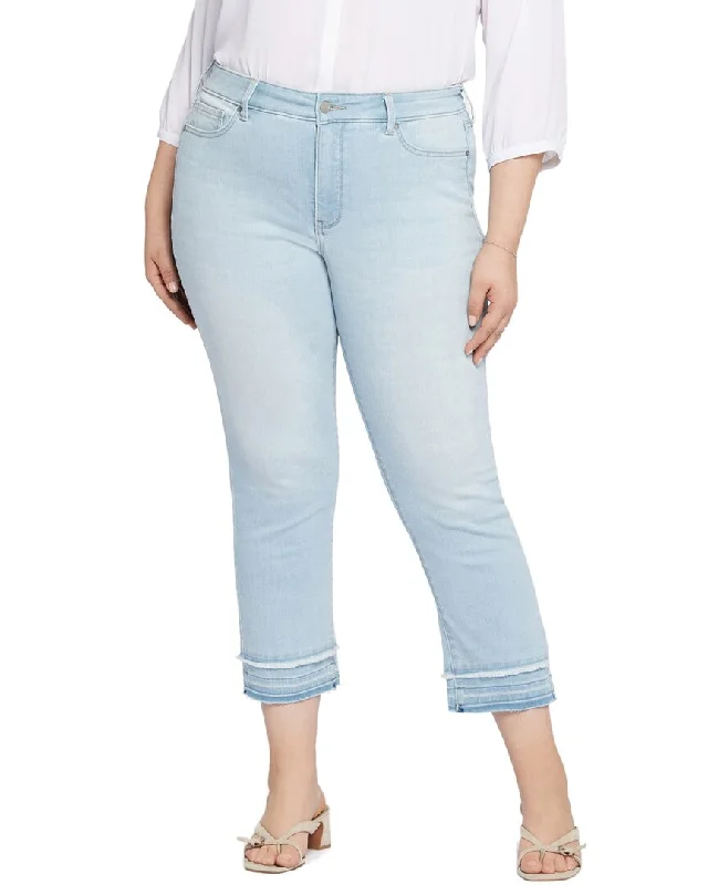 Boho-inspired tight trousers for women with earthy tones and relaxed fit -NYDJ Marilyn Brightside Straight Leg Jean