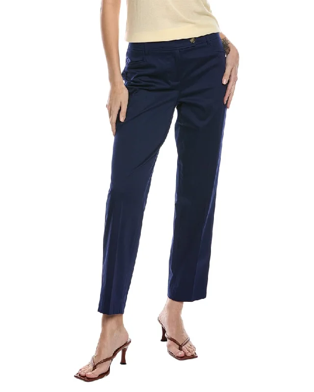 Color-block tight trousers for women with bold contrasts and modern flair -Jones New York Sateen Pant