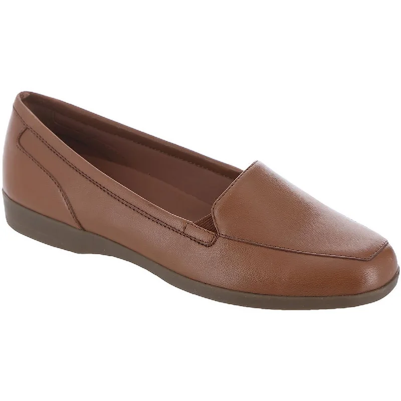 Loafers for women with double-buckle straps for stylish and secure fit-Easy Spirit Womens Devitt 16 Leather Loafers