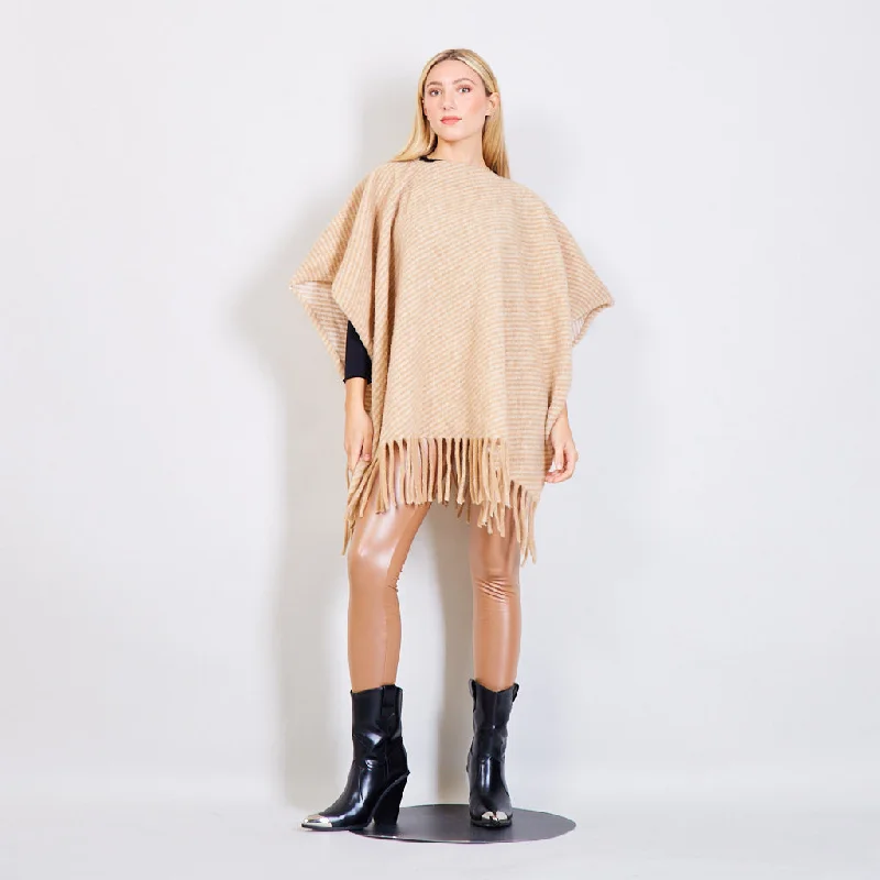 Hippie Dresses with Beads -Poncho with stripe wholesale