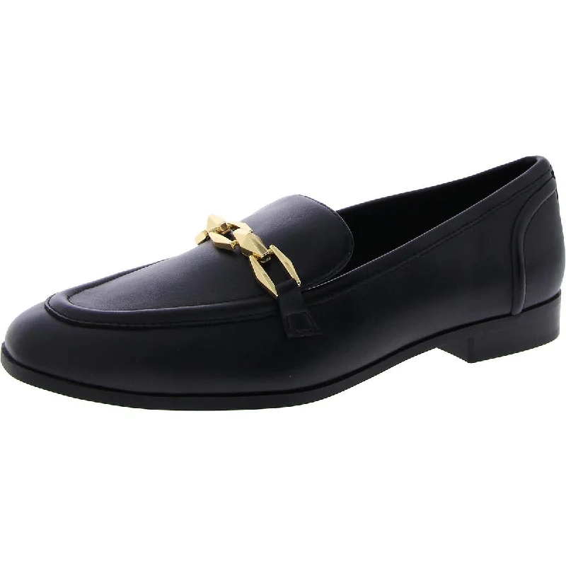 Loafers for men with contrast stitching and modern design details-Anne Klein Womens Faux Leather Slip On Loafers