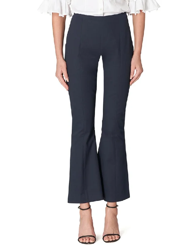 Sleek tight trousers for men with black color and slim, sharp cut -Carolina Herrera Cropped Flare Pant