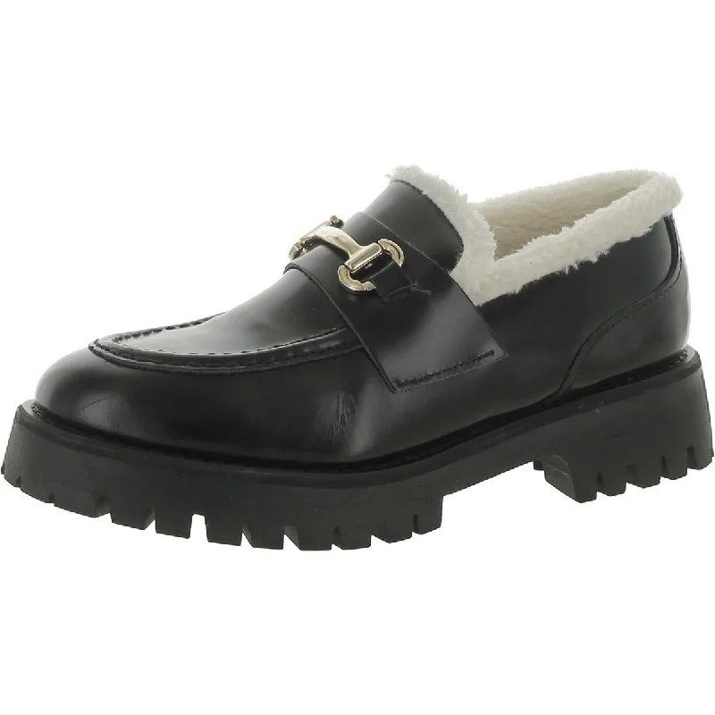 Loafers for women with luxurious satin finish and decorative details for elegance-Steve Madden Womens Lando Leather Loafers