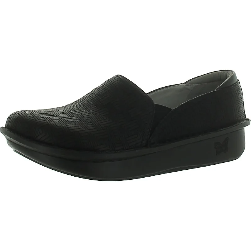 Stylish loafers for men with polished leather and sleek silhouette-Alegria Womens Deb Leather Slip-On Loafers