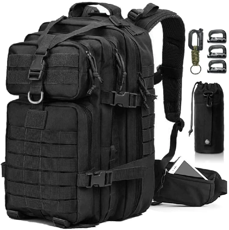 Fashionable canvas backpack for trendy college students -FR Fashion Co. 42L Men's MOLLE Tactical Backpack