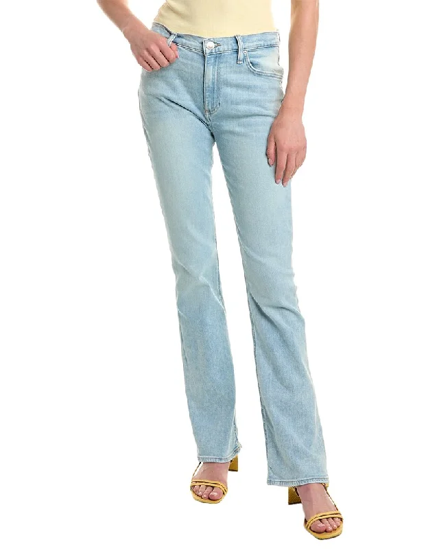 Classic tight trousers for women with smooth fabric and chic, timeless design -HUDSON Jeans Barbara High-Rise Baby Boot Cut Jean