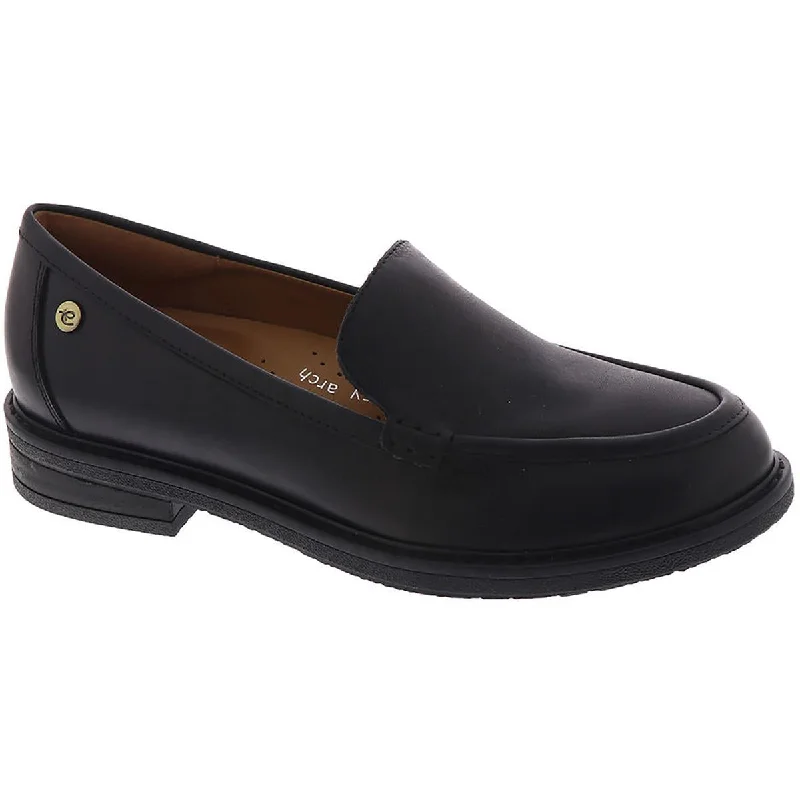 Loafers for women with rounded toe and sleek silhouette for refined look-Easy Spirit Womens Jaylin Leather Slip On Loafers