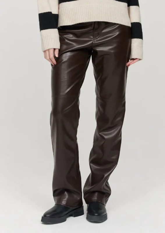 Urban tight trousers for men with street-style influence and sharp tailoring -Cindy Trousers In Chocolate