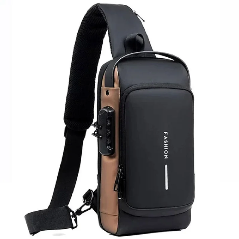 Large hiking backpack with external frame support -Cross Body Antitheft Shoulder Bag with Lock