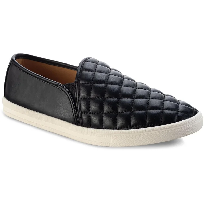 Loafers for women with rounded toe and sleek silhouette for refined look-Sun + Stone Womens Mariam 2 Quilted Flat Loafers