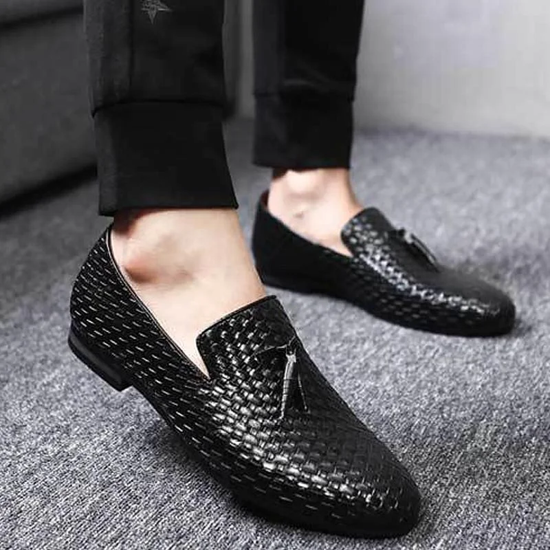 Comfortable loafers for women with soft leather and contoured insoles-Men's Genuine Leather Pigskin Casual Slip-On Loafers Shoes Big Size 37-48