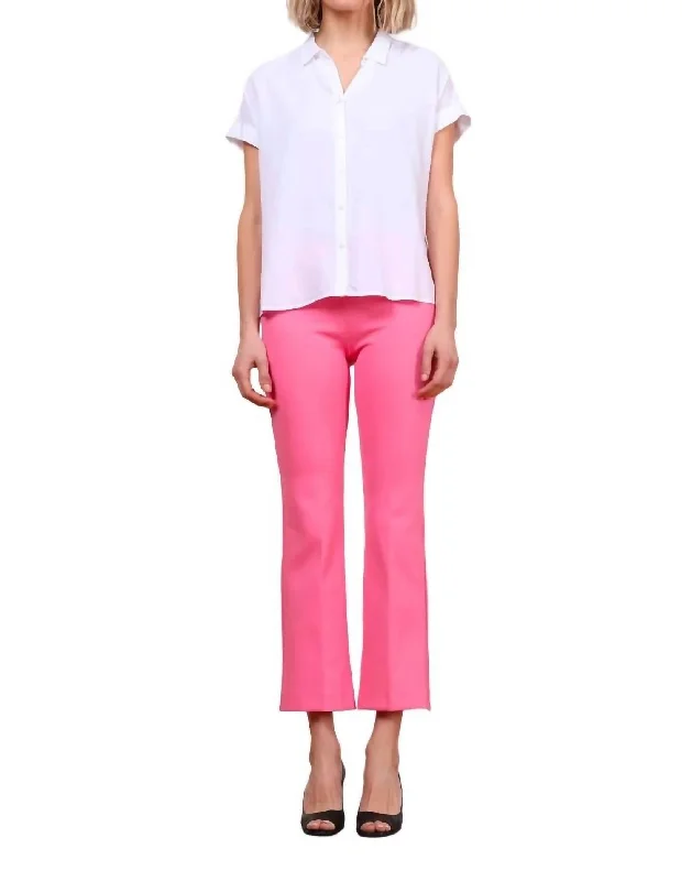 Tapered tight trousers for men with ankle-length finish for contemporary fashion -Leo Freedom Pants In Pink