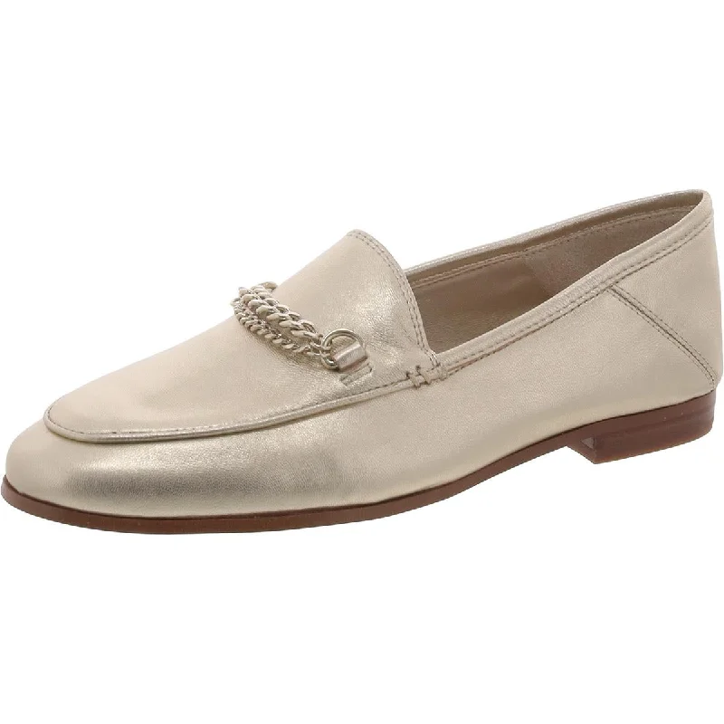 Designer loafers for women with luxury materials and unique finishes-Sam Edelman Womens Lorenzo Leather Almond Te Loafers