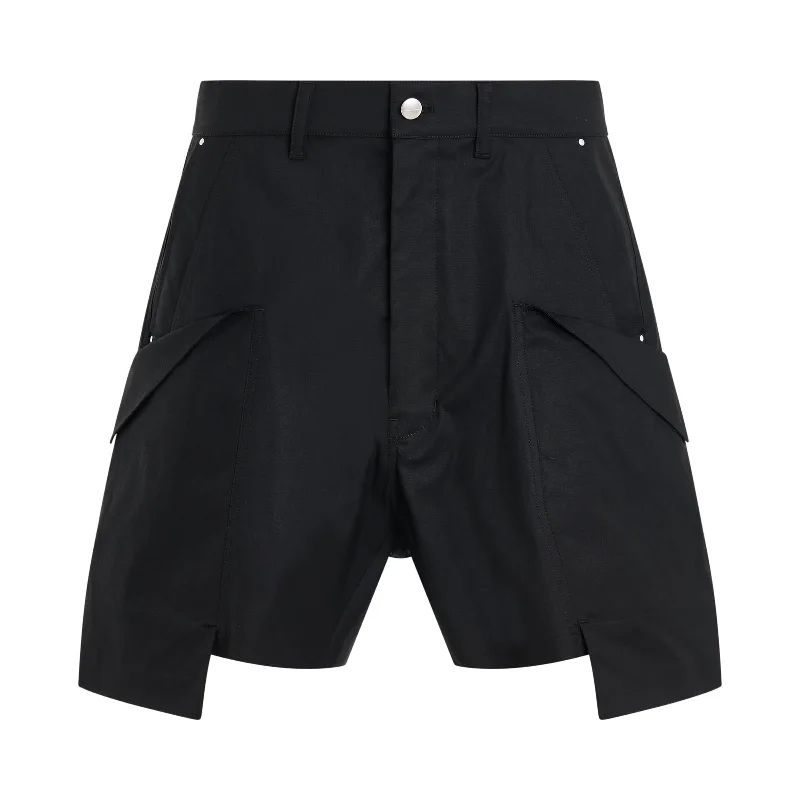 Affordable student backpack for heavy school books -Stefan Cargo Shorts in Black