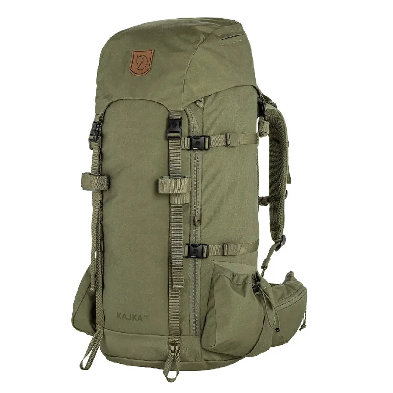 Compact hiking backpack with rain cover included -Fjallraven Kajka 35L M/L Backpack Green