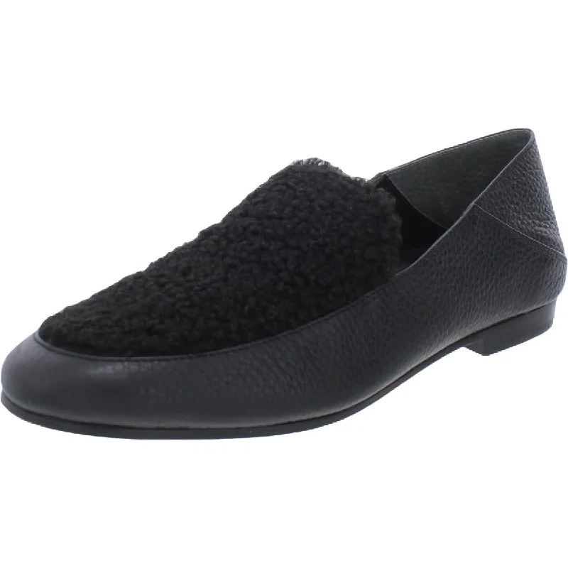 Comfortable loafers for men with cushioned footbeds and breathable lining-Vionic Womens Frieda Leather Slip On Loafers