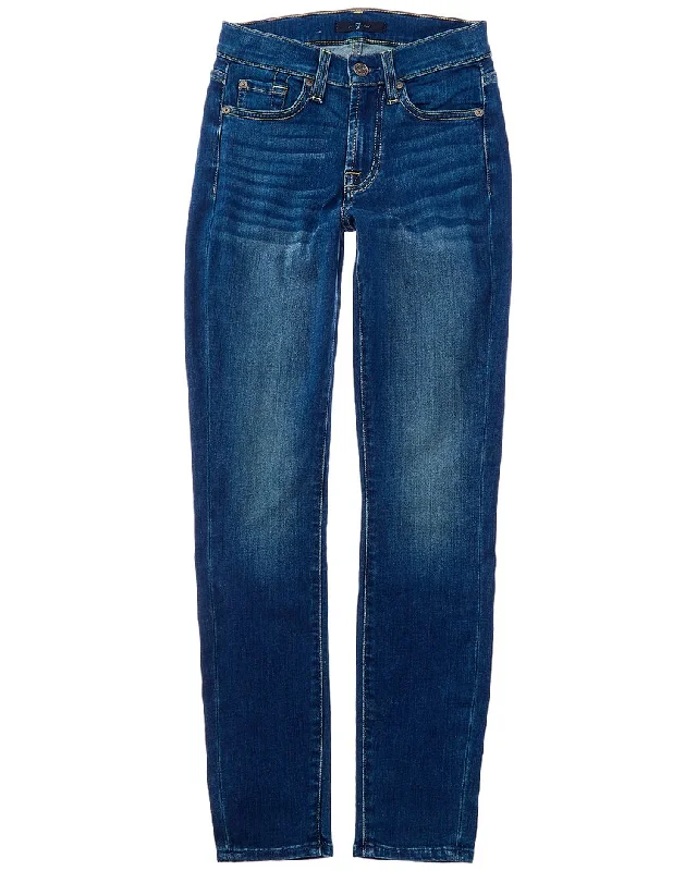 Tight trousers for women with side slits and ankle-length design for chic style -7 For All Mankind Ankle Gwenevere Jean