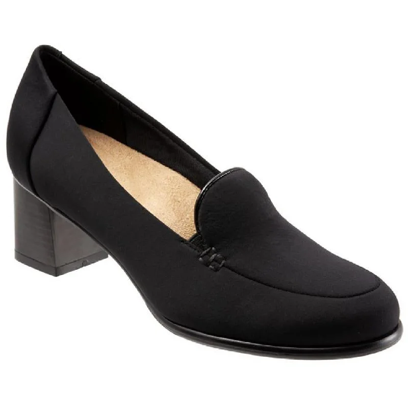 Classic loafers for women with square toes and sleek silhouettes-Trotters Womens Quincy Leather Round Toe Loafers