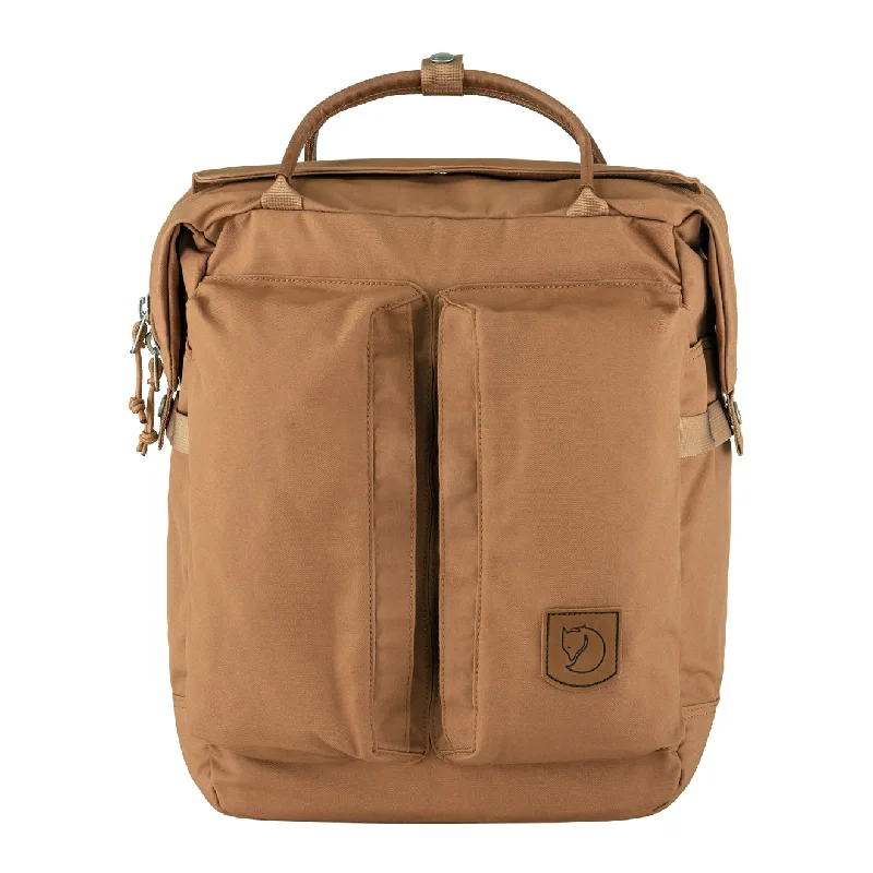 Sports gym backpack with shoe storage compartment -Fjallraven Haulpack No.1 Khaki Dust