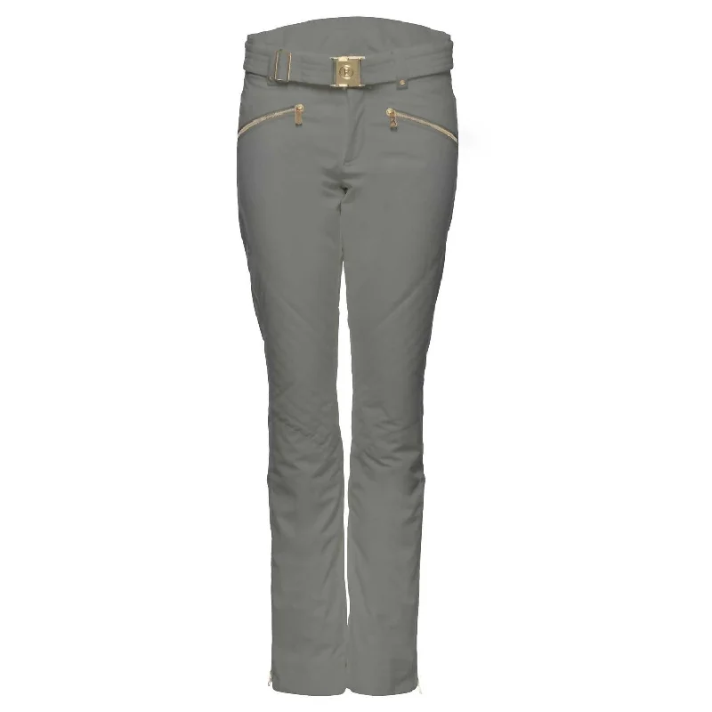 High-waisted tight trousers for women with belt loops for added style -Franzi2 Ski Pant In Dark Sea Green