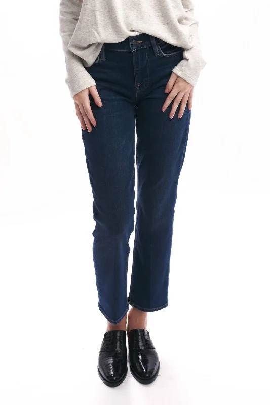 Casual tight trousers for women with comfy waistband and minimalistic style -Le High Straight Jeans In Rosalie