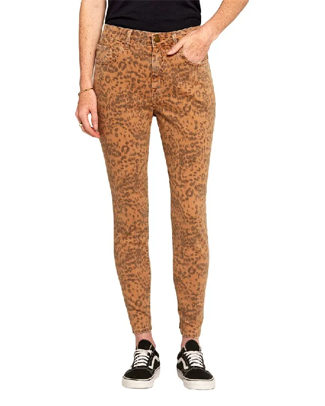 Tailored stretch tight trousers for women with comfortable waistband and flattering design -Current/Elliott Stiletto Amber Leopard Skinny Jean