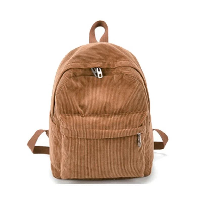 Budget-friendly backpack for thrifty adventure seekers -Women's Retro Corduroy Backpack