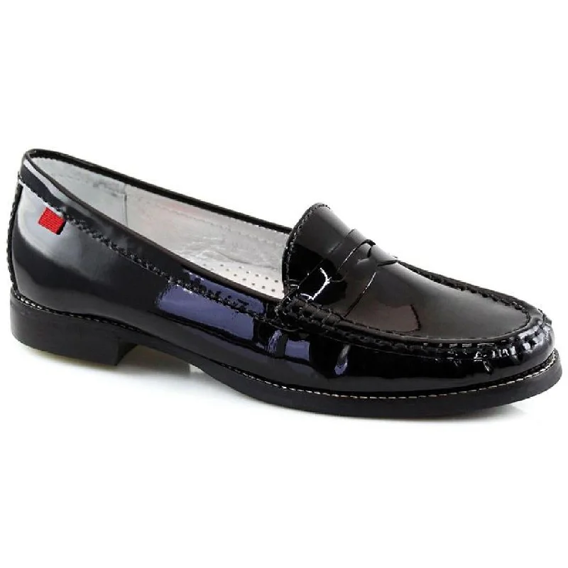 Loafers for women with open-toe design and sleek, polished finish-Marc Joseph Womens East Village Padded Insole Slip On Penny Loafers