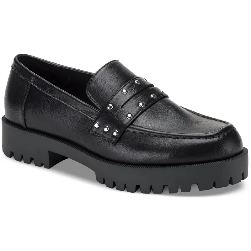 Classic loafers for men with penny design and timeless appeal-Sun + Stone Womens TAELENNP Lug Studded detailing Loafers