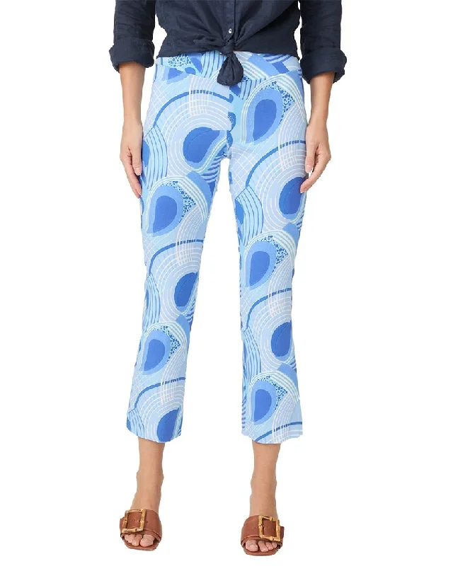 Color-block tight trousers for women with bold contrasts and modern flair -J.McLaughlin Sundae Swirl Ivy Pant