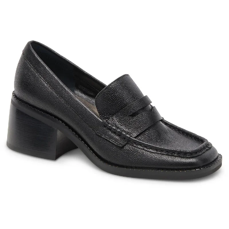 Loafers for women with stylish platform design for extra height and style-Dolce Vita Womens Talie Leather Slip-On Loafers