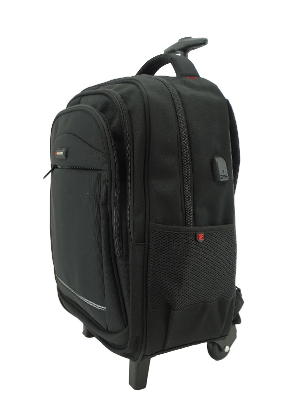 Professional nylon backpack for sleek office style -66886, Airliner - Trolley Backpack w/ Laptop Sleeve & USB Port