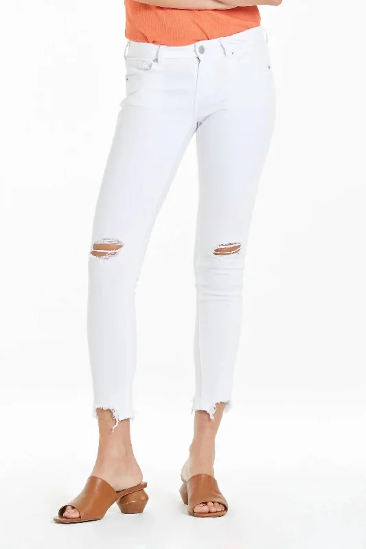 Tapered tight trousers for men with ankle-length finish for contemporary fashion -Joyrich Skinny Jeans In Optic White