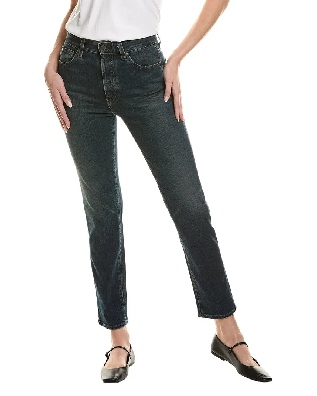 Tight trousers for women with belt loops and classic design for versatile look -AG Jeans Alexxis High-Rise Vintage Fit Slim Leg