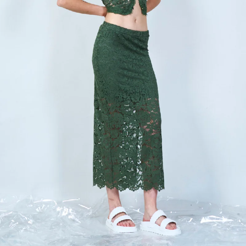 Resort Dresses for Vacation -Classic lace maxi skirt wholesale