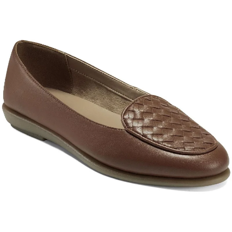 Classic loafers for women with square toes and sleek silhouettes-Aerosoles Womens Brielle Faux Leather Slip On Loafers